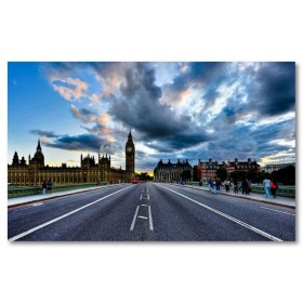 Αφίσα (Buckingham Palace, γέφυρα, Τάμεσης, ποτάμι, αρχιτεκτονική, θέα)